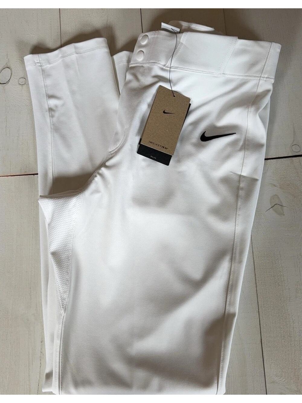 Nike Dri-FIT ADV Baseball Pants Mens Large White Slim Fit Stretch NWT $80